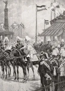 Inauguration of the Victory column Berlin by German emperor Wilhelm I