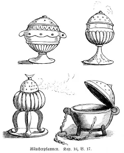 Incense pans, various, four pans