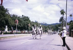 Independence Day, 31 August 1962, Port of Spain, Trinidad and Tobago, West Indies procession to opening parliament, Central America