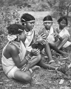 Indian rural Muria tribe children at Bas tar, Chhatis gadh, India 1940's