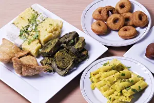 Indian spicy breakfast, samosa