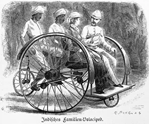 Indian velocipede, family, bicycle