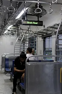 Indicator inside train, Grant Road Railway Station