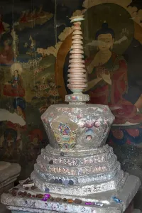 Individual chorts in a monastery in Ladakh