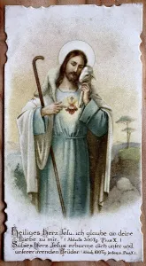 Indulgence picture with Jesus and the Lamb as the consolation of faith