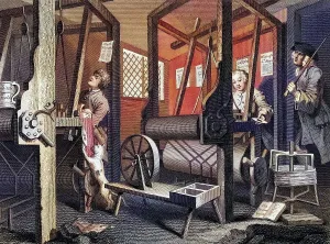 Industry and Idleness The fellow prentices at their looms From the original design by Hogarth from The Works of Hogarth