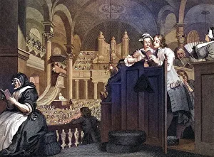 Industry and Idleness The industrious prentice performing the duty of a christian From the original design by Hogarth