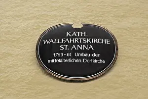 Info sign, pilgrimage church of St Anna