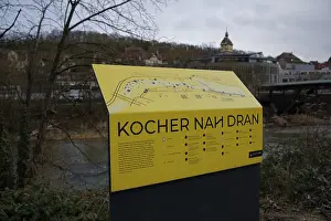 Information board on river restoration