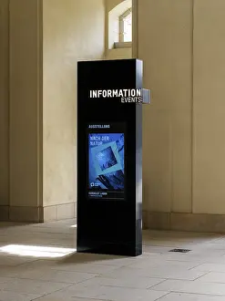 Information pillar at the entrance to the Humboldt Forum