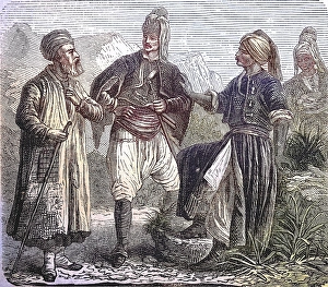 Inhabitants of Bithynia, a region in Asia Minor on the Bosporus and the Black Sea, 1880 / Einwohner von Bithynien, Landstrich in Kleinasien am Bosporus und dem schwarzen Meer, 1880, Historisch, historical