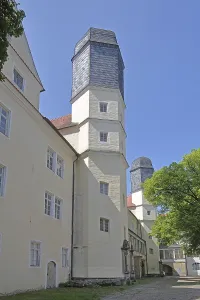 Inner courtyard of the baroque castle with museum