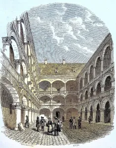 Inner courtyard of the Bavarian Main Mint in Munich around 1880