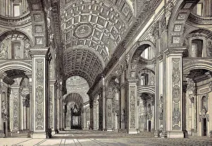 Inside the Papal Basilica of St Peter in the Vatican