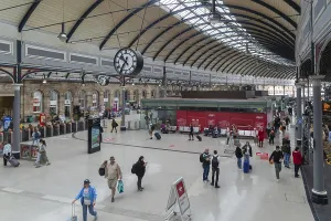 Inside railway station, Newcastle upon Tyne