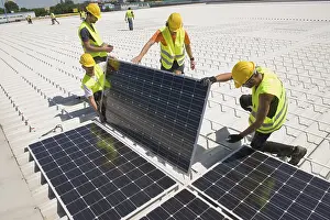 Installation of a solar system on a commercial building