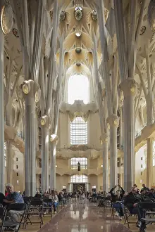 Interior of the basilica, Sagrada Familia