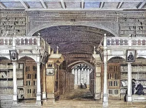 Interior of the Bodleian Library From Old England's Worthies by Lord Brougham and others