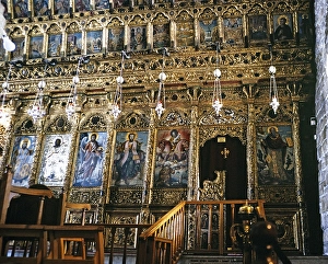 The interior of the Church of St Lazaros or St Lazarus, Larnaca, Cyprus, 1998, Europe