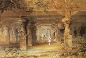 Interior of Great Cave, Elephanta