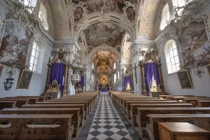 Interior of the parish church and basilica Mariae Empfangnis