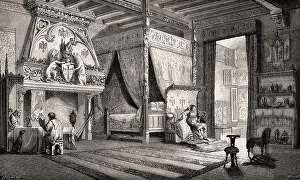 Interior of a seigniorial house or manor house