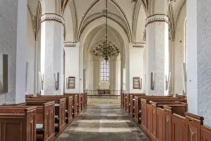 Interior of St Hans Church in the main town of Stege