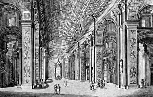 The interior of St. Peter's Church in the Vatican