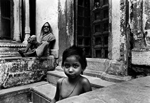 Interior of traditional home, (now demolished) Mysore, Karnataka, India, 1960, Asia