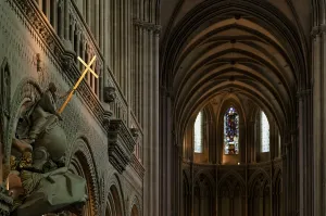 Interior view, angel on pulpit