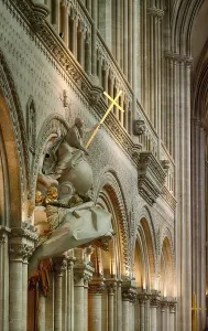 Interior view, angel on pulpit