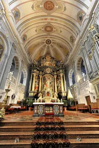 Interior view, central nave, Basilica and pilgrimage church of St