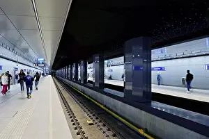 Interior view of the central station of the capital