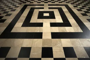 Interior view, floor labyrinth