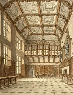 Interior view of the hall at Hatfield House