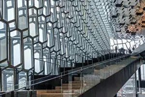 Interior View of the Harpa Concert hall in Reykjavik