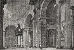 Interior view of the Papal Basilica of St