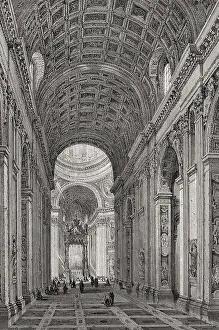 Interior view of the Papal Basilica of St