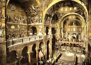 Interior view of St Mark's Basilica