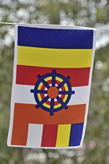 Category Buddhism Prints: International Buddhist flag, Jaya Sri Maha Bodhi