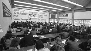An international youth seminar followed by a demonstration of Germans