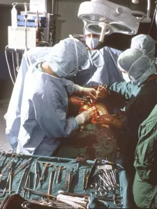 This intestinal surgery of a rare intestinal disease under the direction of the head physician Dr- Zerbian in a