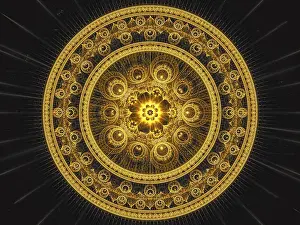 Inticate fractal mandala. Abstract computer-generated image