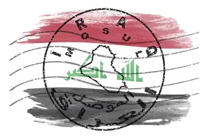 Iraq Mosul Round Seal Map Design