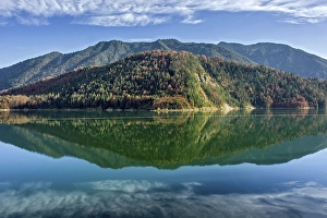 Isar river dammed at Sylvenstein Dam