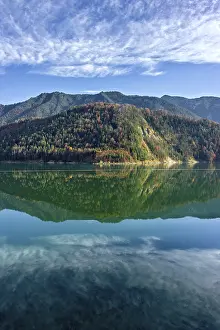 Isar river dammed at Sylvenstein Dam