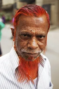 Islamic red beard man portrait, dhaka, bangladesh