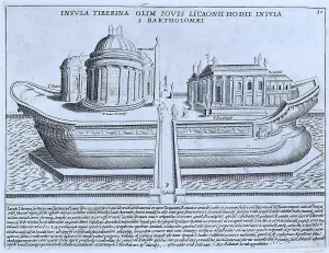 Isola Tiberina, formerly the Tempio di Giove Licaonio