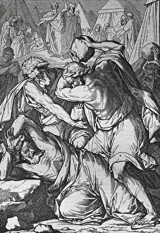 The Israelites stone a blasphemer
