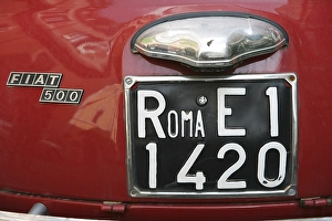ITA, Italy, Rome : Old Fiat 500, Cinquecento, in a narrow lane in Trastevere. |, Europe